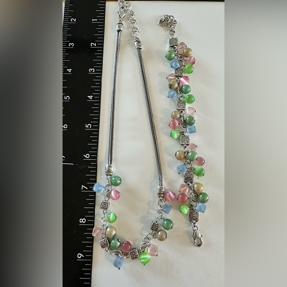 Brighton Multicolor Beaded Necklace and Bracelet Set